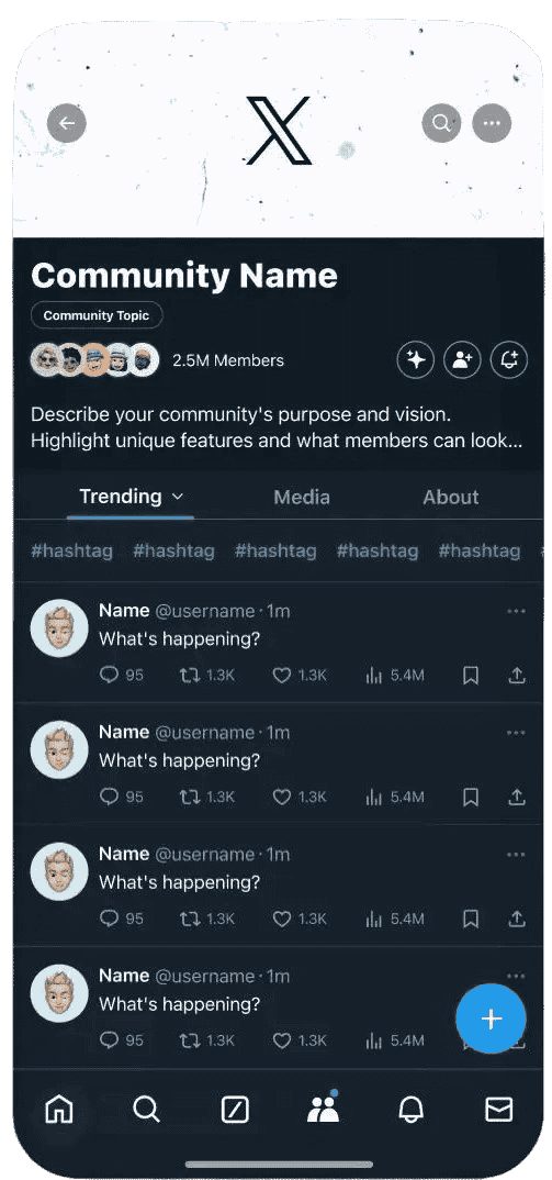 Smartphone displaying Twitter ads